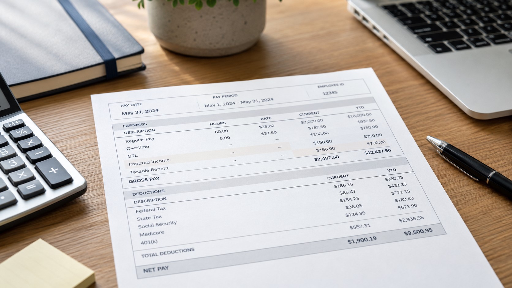 What Is Imputed Income on a Pay Stub? GTL, Taxes & W-2 Explained